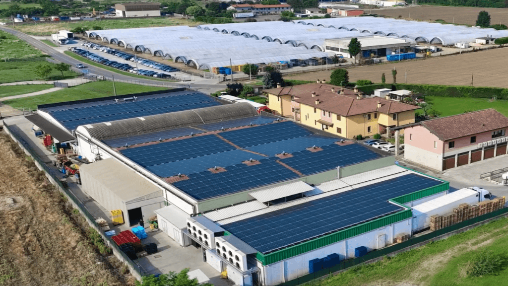 Impianto fotovoltaico aziendale Facchini srl da 447 kW.